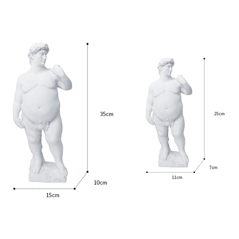 Antique Chubby David Funny Statue