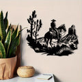 Cowboy Desert Ride Metal Wall Art