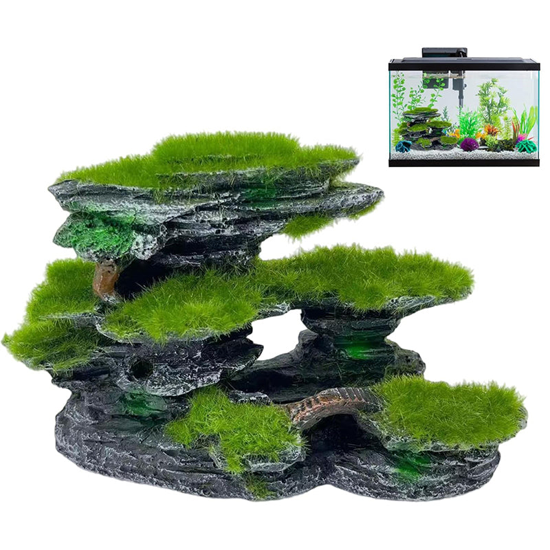 Layered Moss Rock Aquarium Ornament