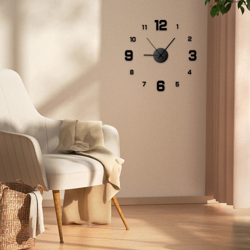 Frameless Oversized DIY Wall Clock