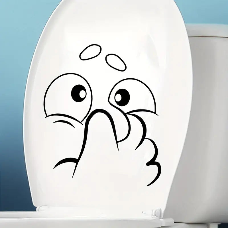 Oh No Face Toilet Lid Sticker