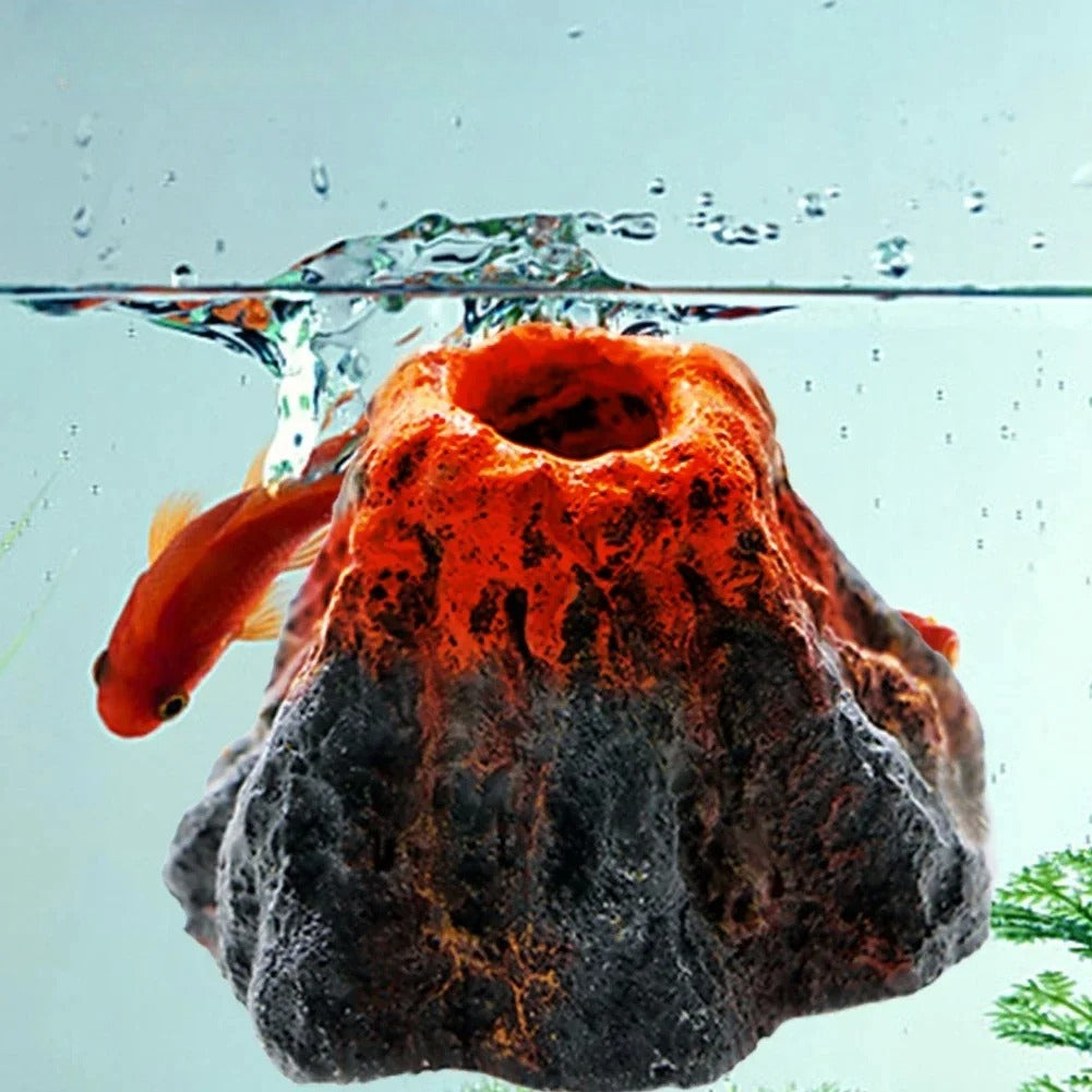 Volcanic Eruption Aquarium Ornament