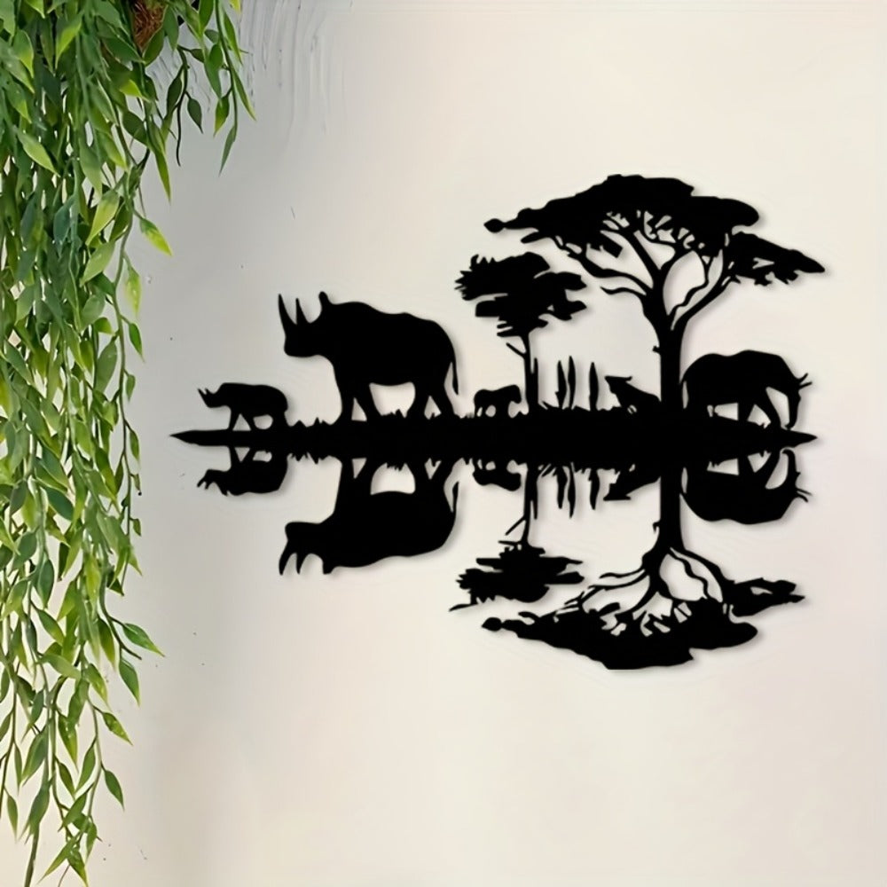 Savanna Reflection Metal Wall Art
