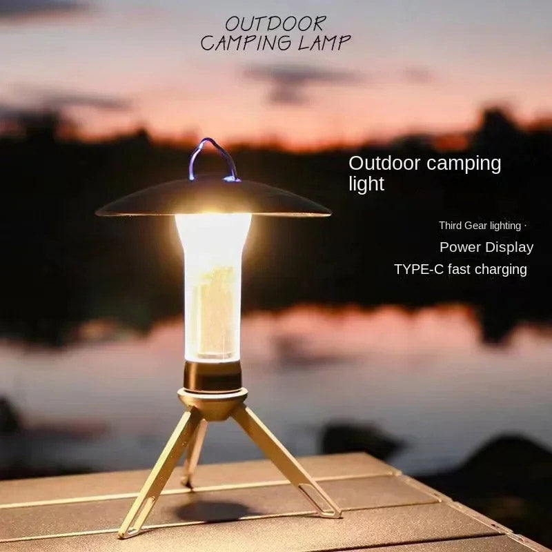 Aesthetic Multifonction Rechargeable Camping Lantern