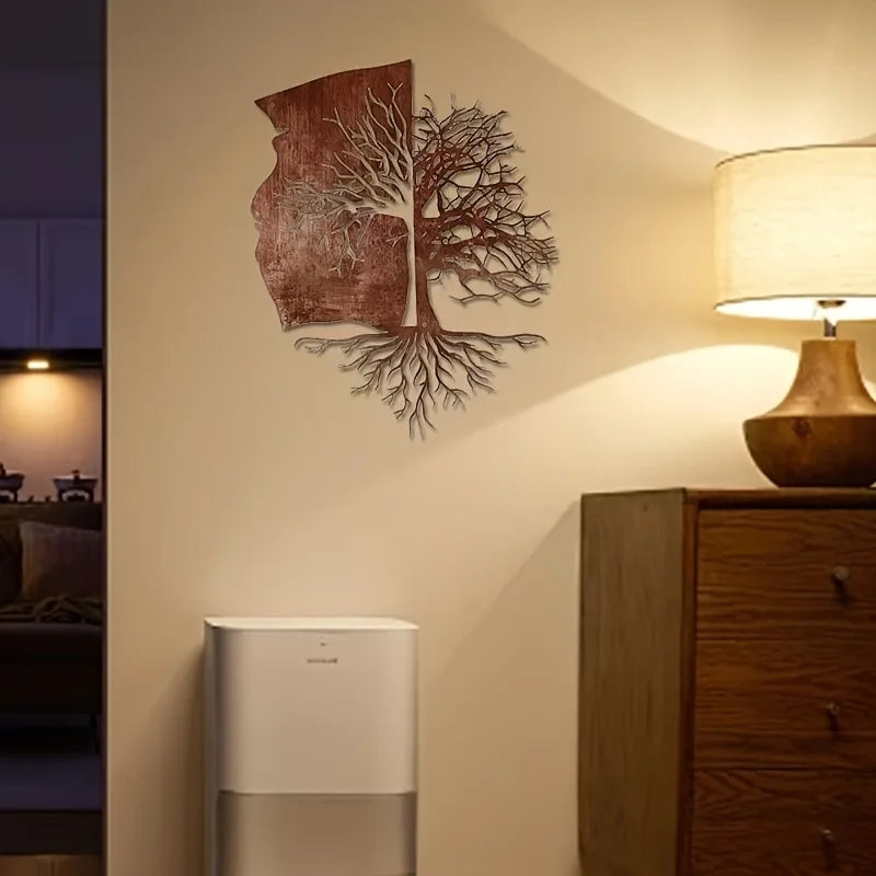 Abstract Split Tree Wall Art