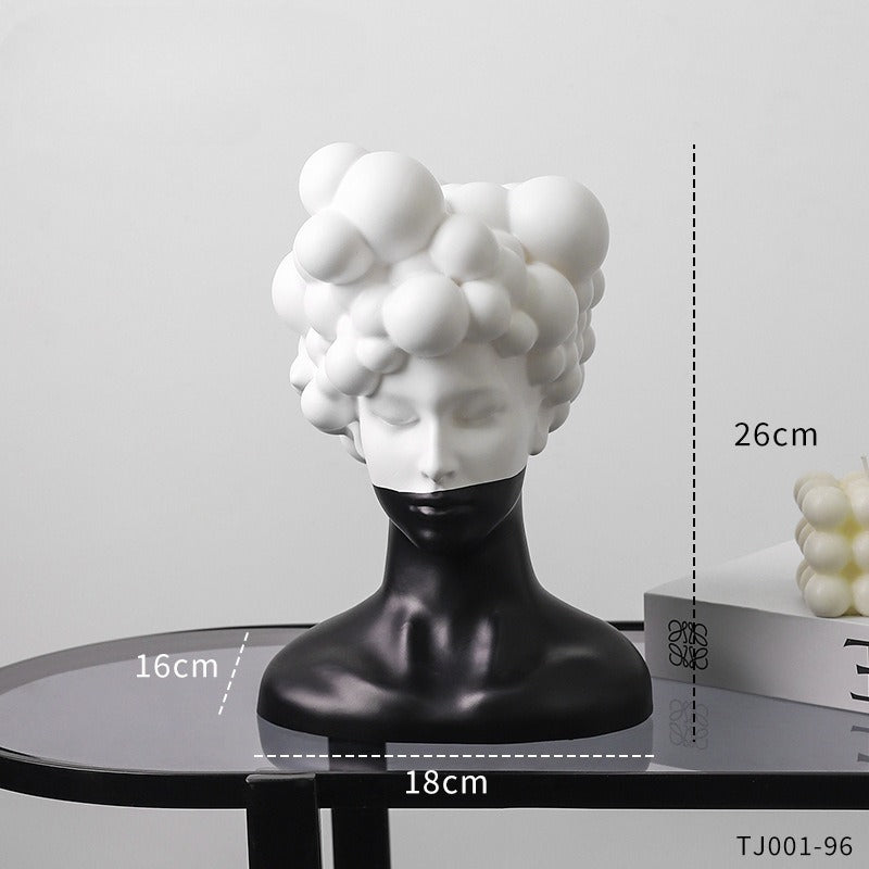 Modern Bubble Head Sculpture