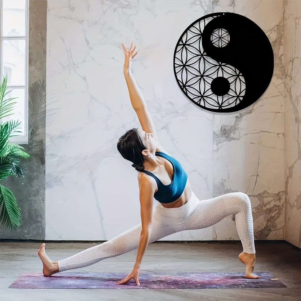 Sacred Geometry Yin Yang Metal Wall Art
