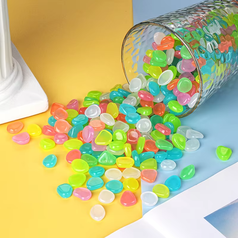 100PCS Glow Pebbles Garden Decoration