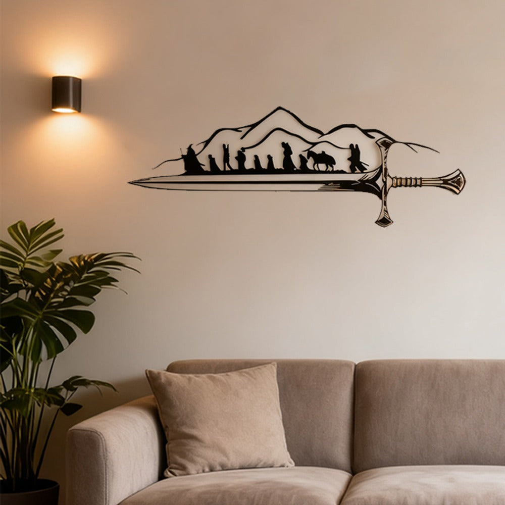 The Fellowship Sword Metal Wall Art