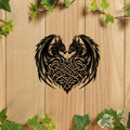 Nordic Dragon Heart Metal Wall Art