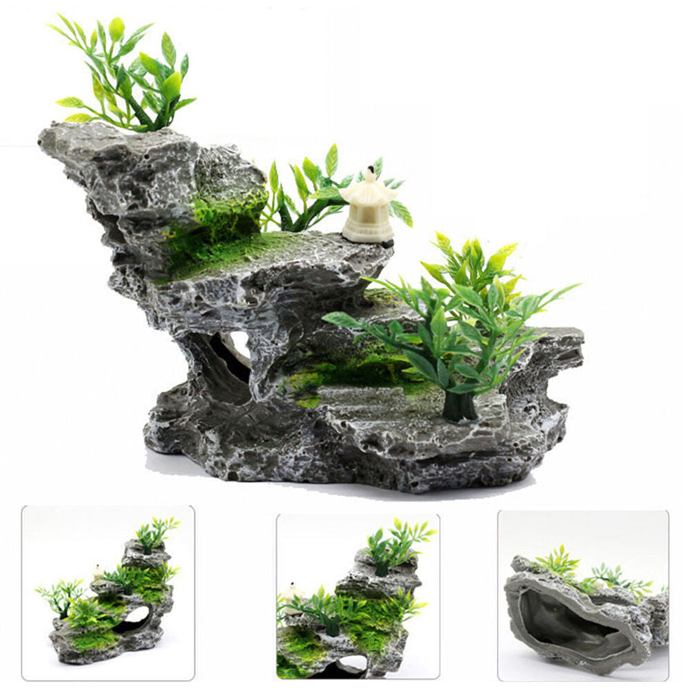 Layered Rock Moss Aquarium Ornament