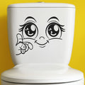 Kawaii Eyes Toilet Sticker