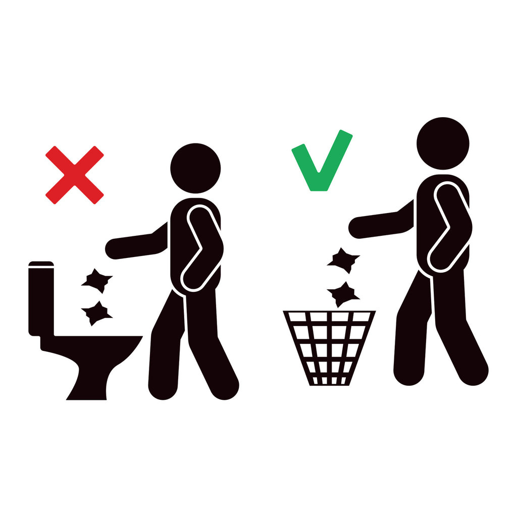 Colour-Coded Waste Instruction Toilet Sticker