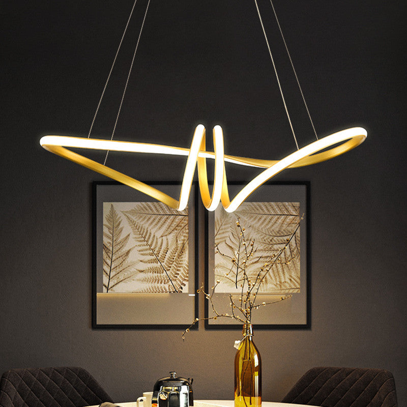 Nordic Spiral Ribbon LED Pendant Light
