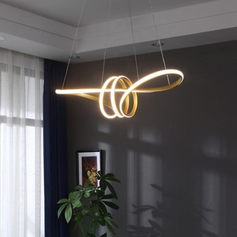 Nordic Spiral Ribbon LED Pendant Light