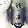 Colour-Coded Waste Instruction Toilet Sticker