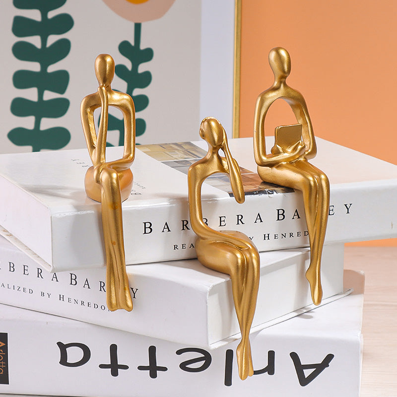 Golden Thinker Shelf Sitters