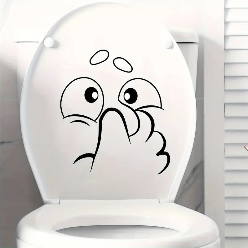 Oh No Face Toilet Lid Sticker