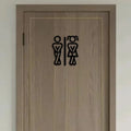 Geometric Acrylic Bathroom Door Sign