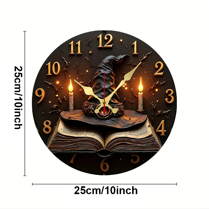 Wizard's Spellbook Wall Clock