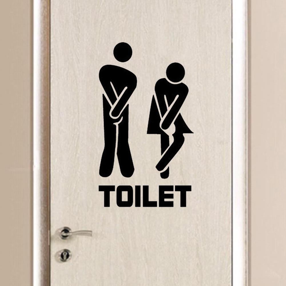 Humorous Toilet Door Sticker