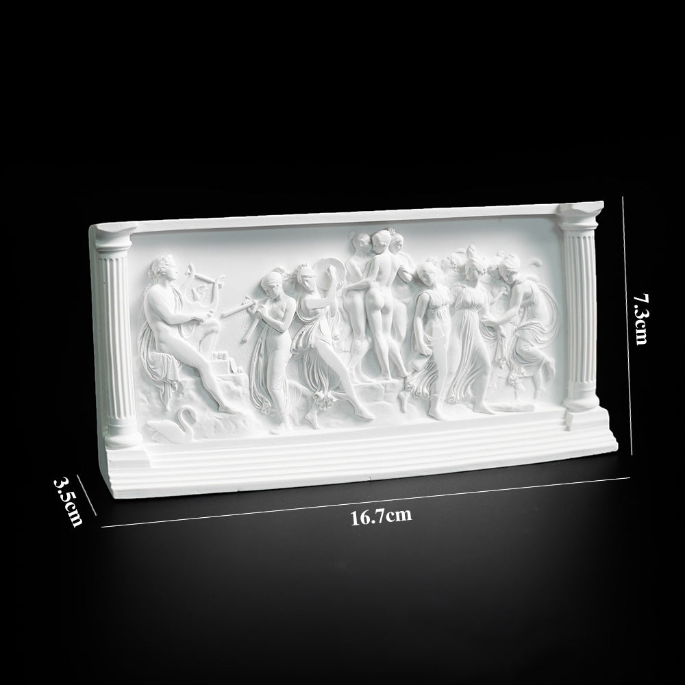 Antique Apollo & Priestesses Relief Sculpture