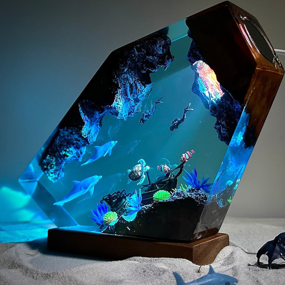 Blue Abyss Paradise Night Light Lamp
