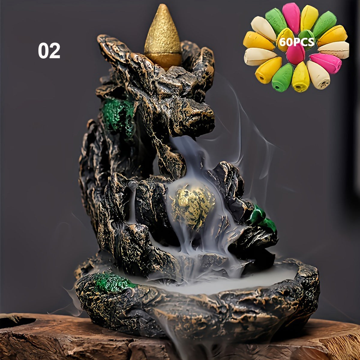 Mountain Waterfall Incense Burner