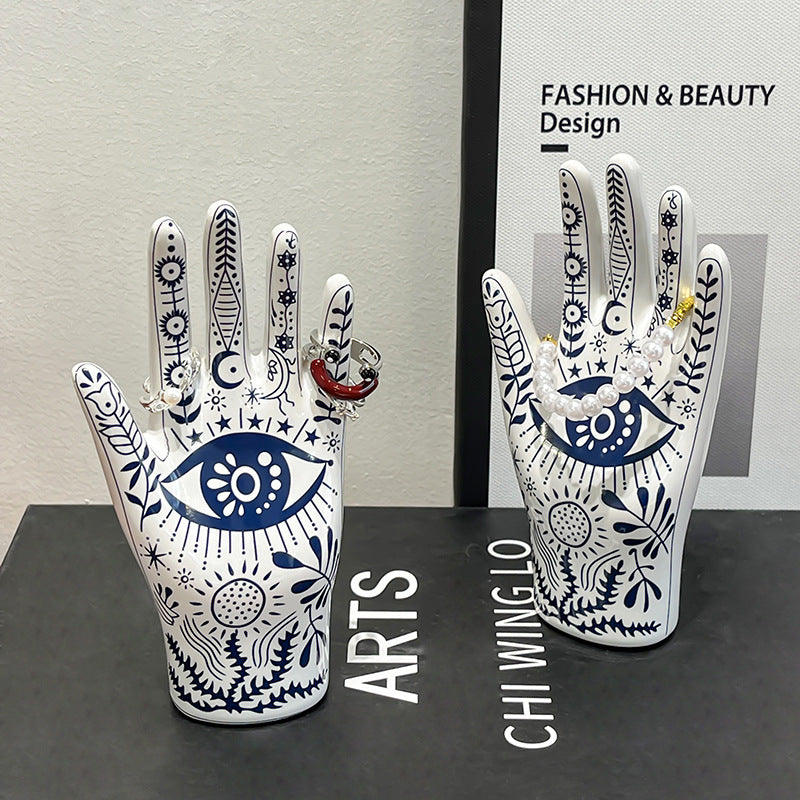 Hamsa Hand Evil Eye Sculpture