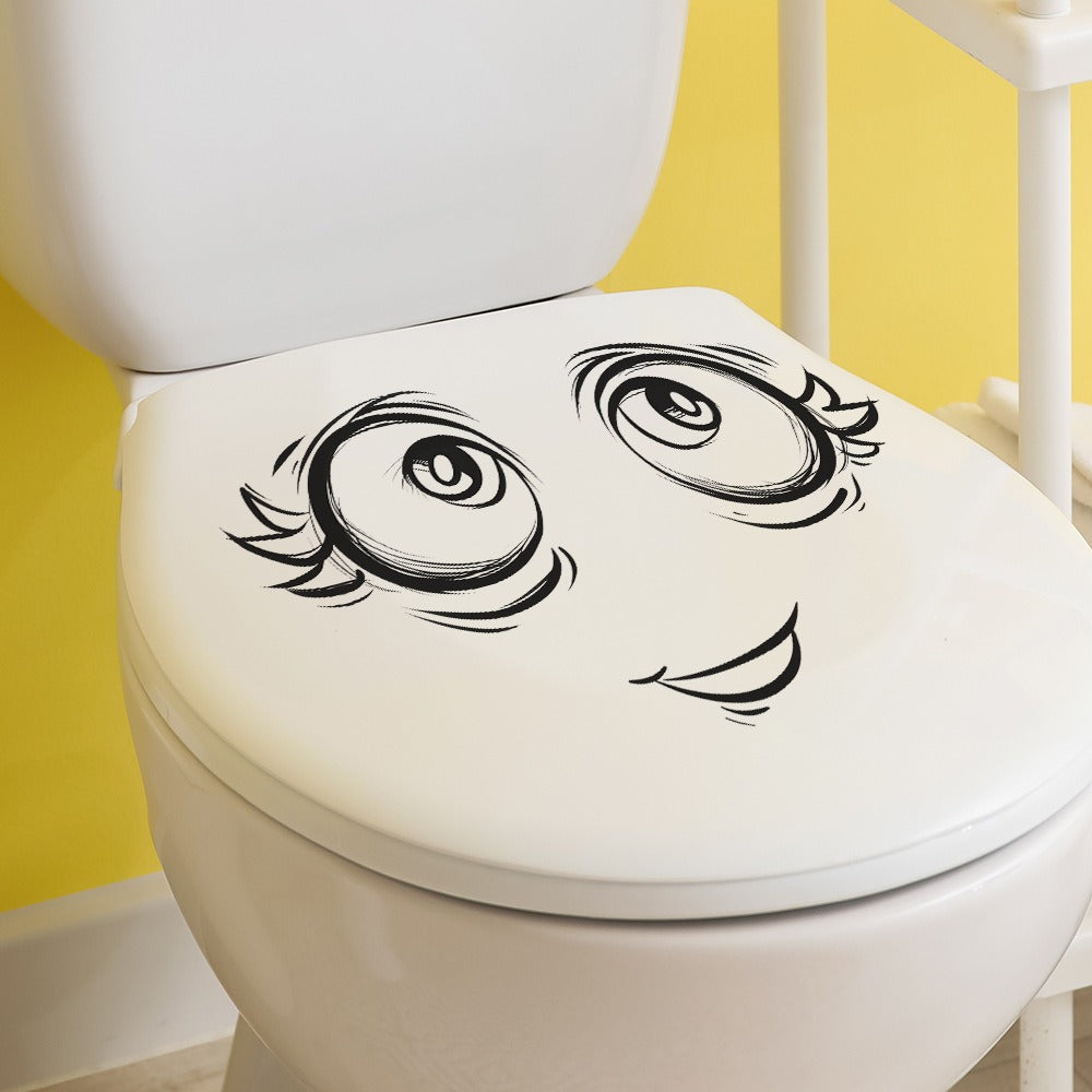 Flirty Eyes Toilet Lid Sticker