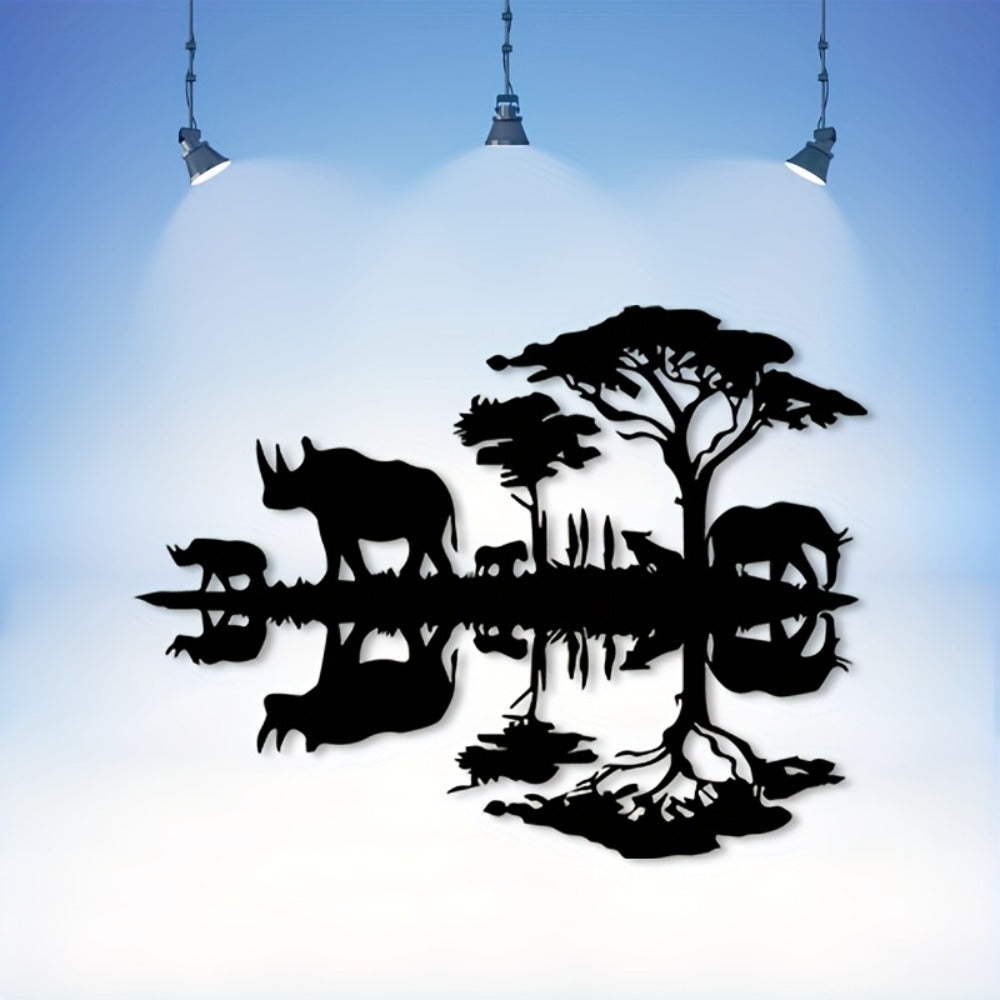Savanna Reflection Metal Wall Art