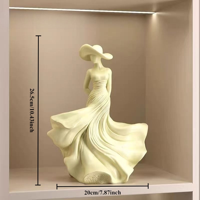The Turning Back Elegant Lady Statue