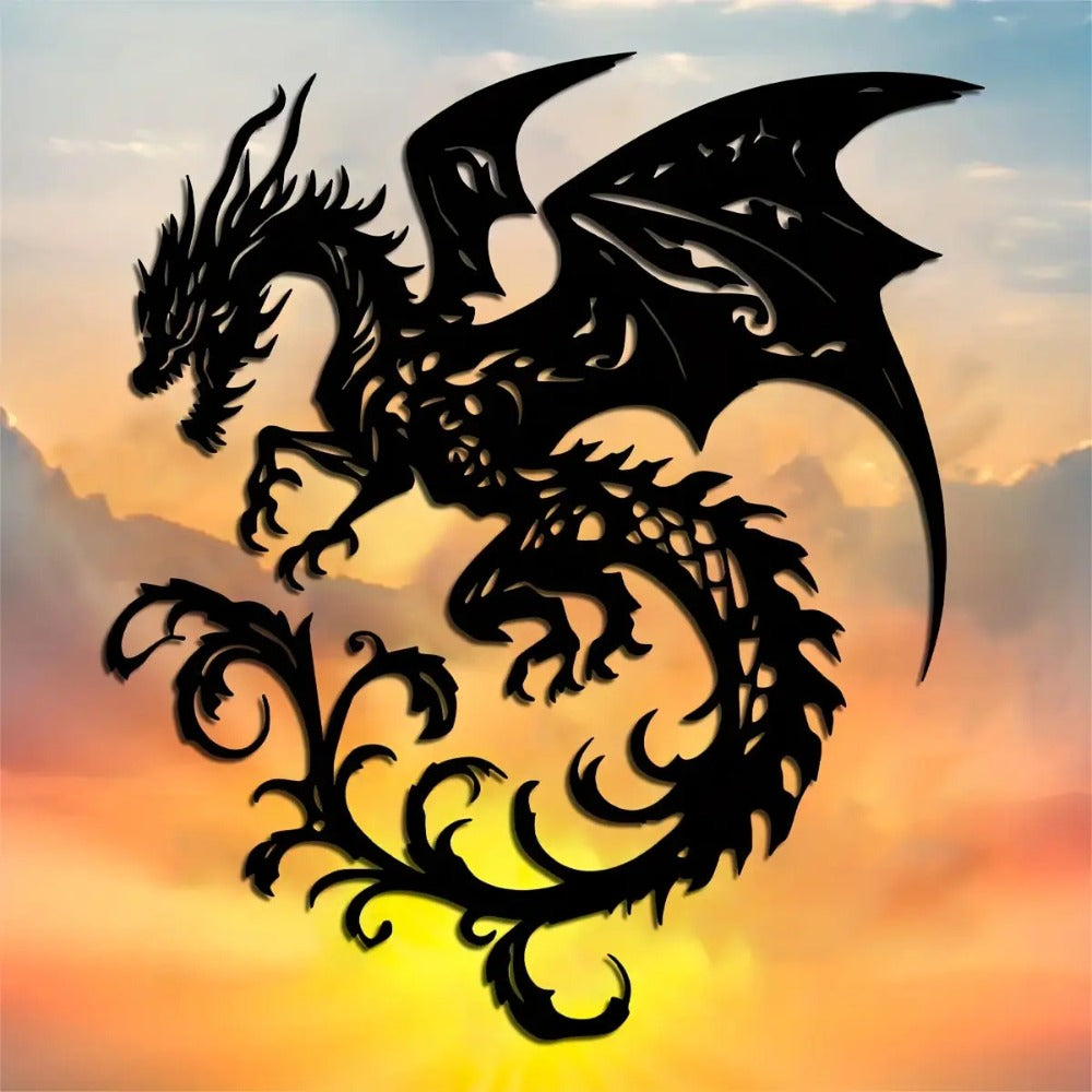 Ornamental Dragon Metal Wall Art