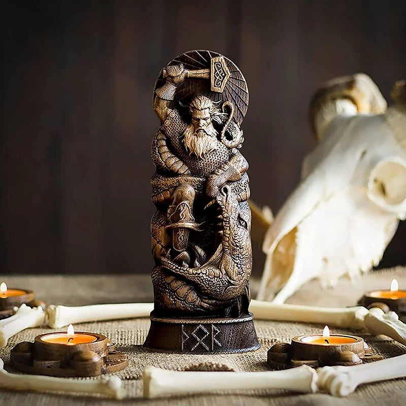 Ancient Nordic Thor Sculpture