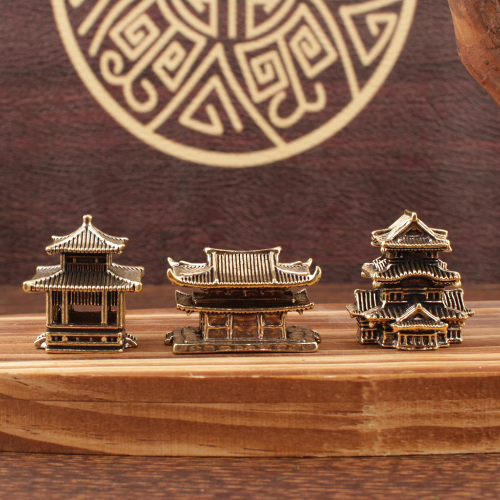 Feng Shui Miniature Temple Pavilion Sculpture
