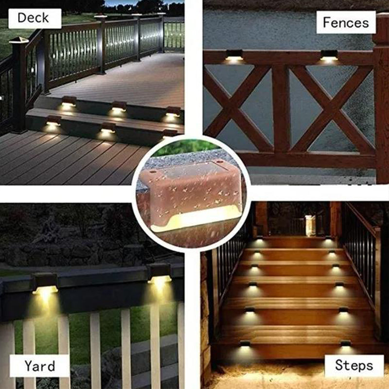 4 Pcs Solar LED Step Light Decoration