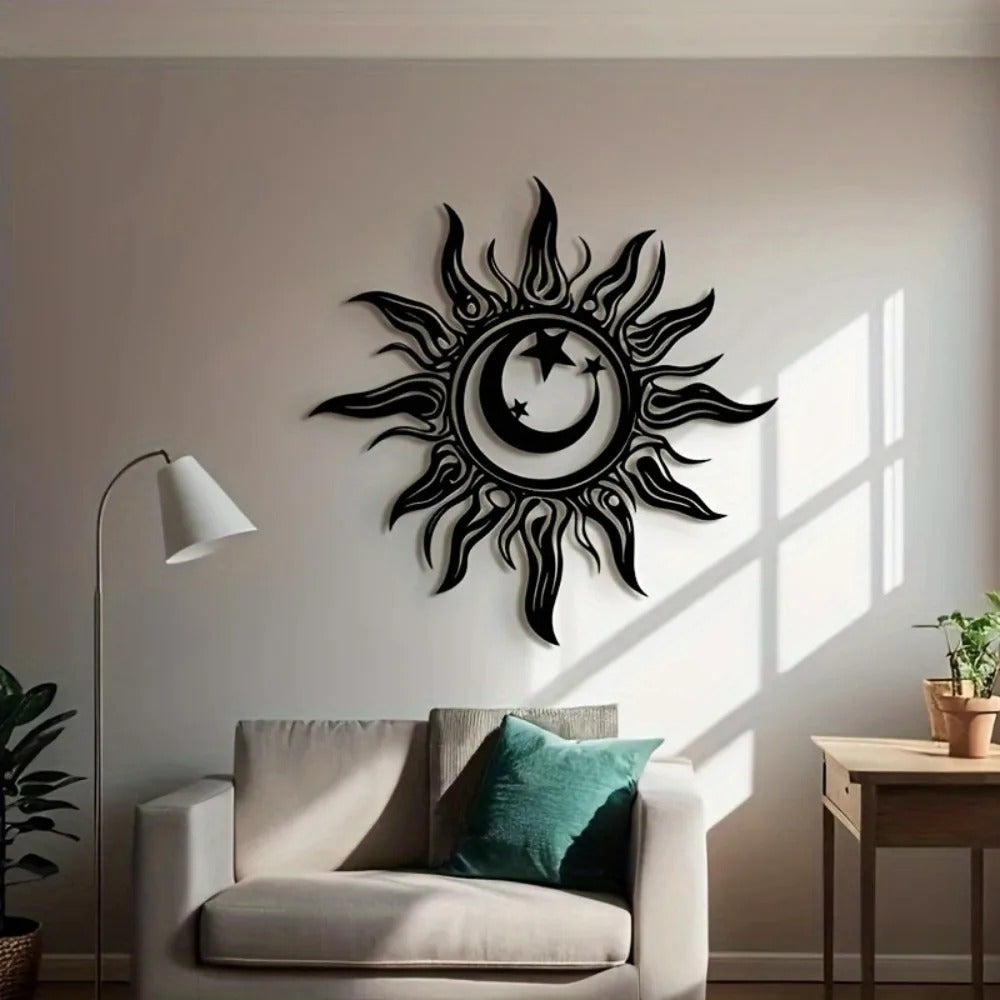 Sun Moon Metal Wall Art