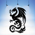 Curled Dragon Metal Wall Art