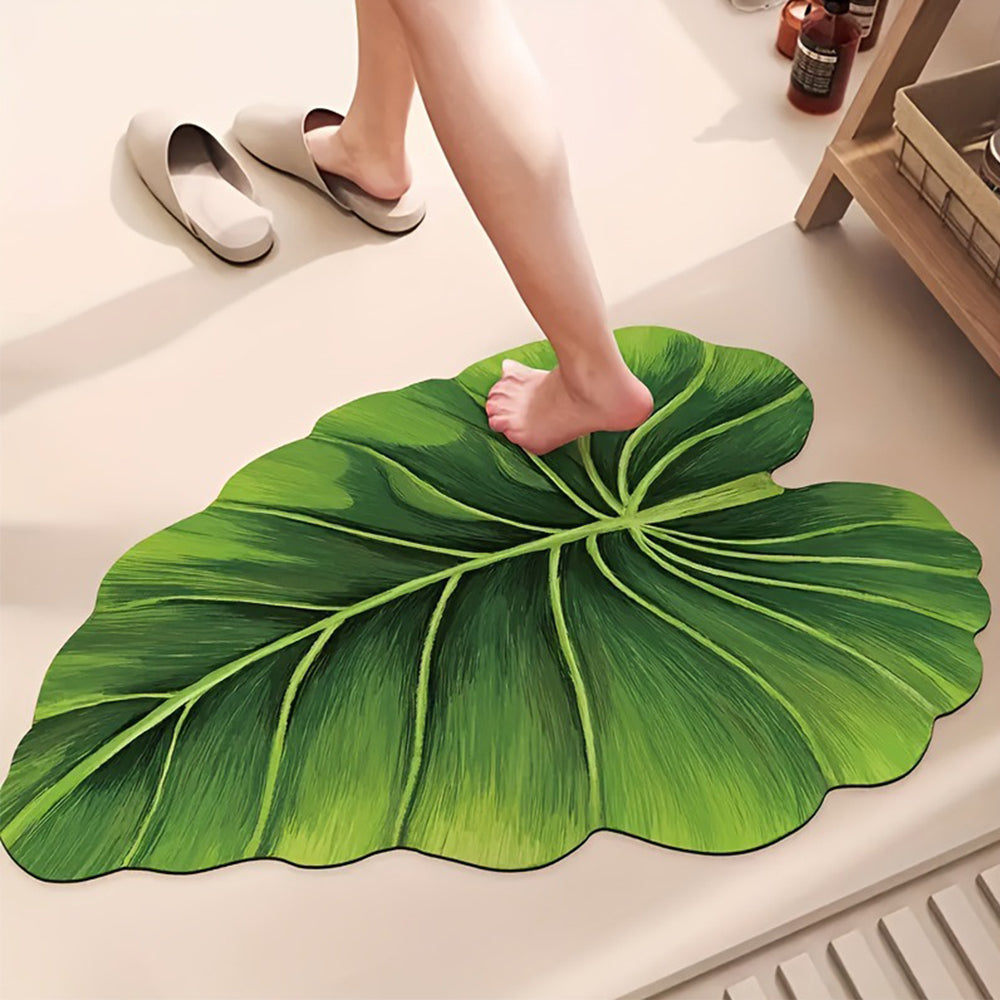 Leaf Shape Diatomite Absorbent Bath Mat