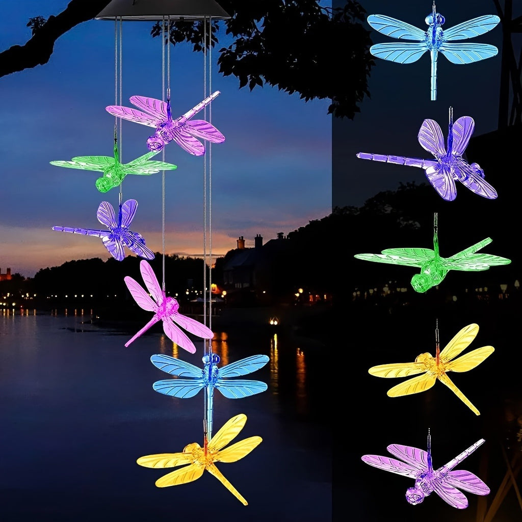 Dragonfly Solar LED Wind Chime Decoration