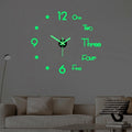 Frameless Bilingual Glow-in-the-Dark DIY Wall Clock