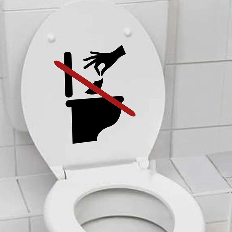 Do Not Throw Waste Toilet Warning Sticker