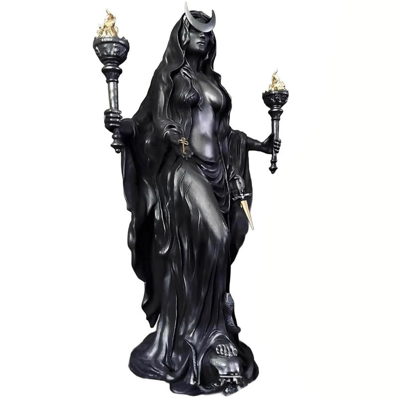 Black Hecate Goddess Statue