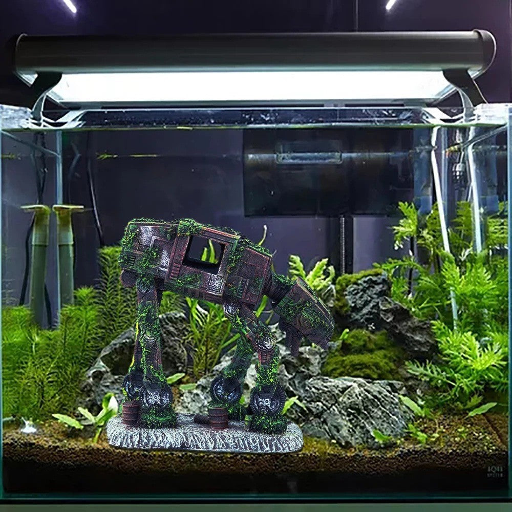 Mini Walker Robot Aquarium Decoration