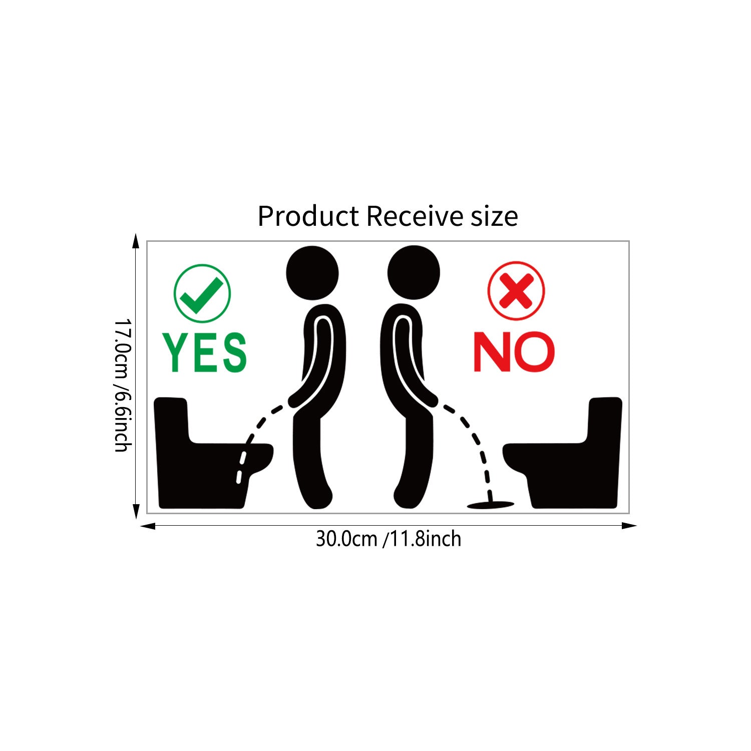 Toilet Seat Etiquette Instruction Sticker