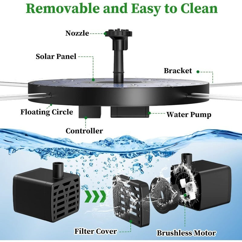 Autonomous Solar Fountain Decoration