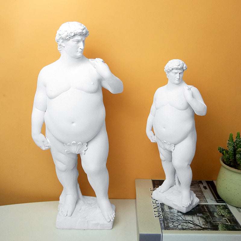 Antique Chubby David Funny Statue