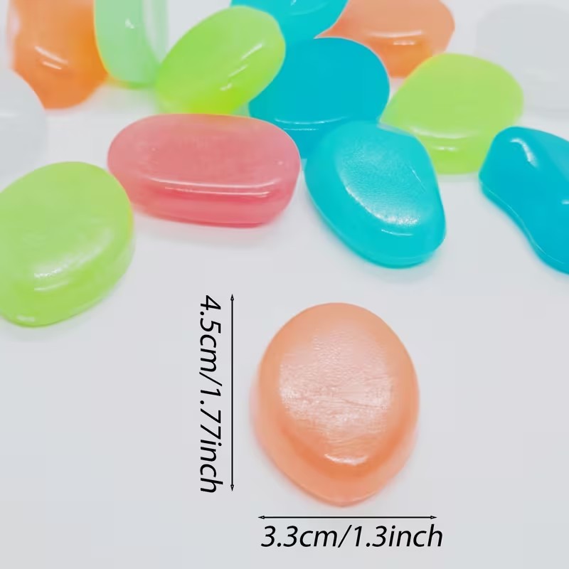 20PCS Large Glow Pebbles Garden Decoration