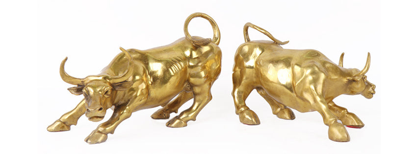 Luxury Pure Copper Wall Street Bull Statue