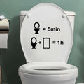 Toilet Math Funny Lid Sticker
